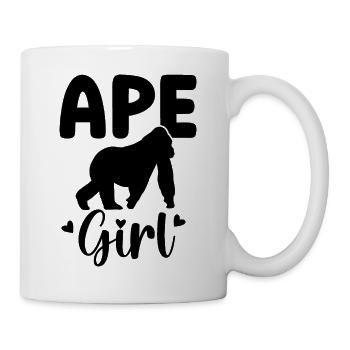 Ape Girl - Tasse - Weiß - Rechts