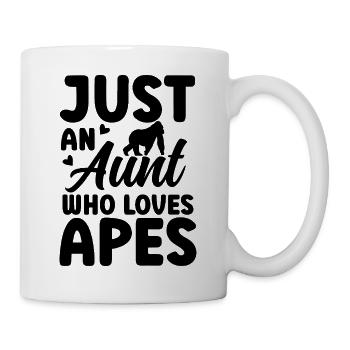 Affe Tante Spruch - Tasse - Weiß - Rechts