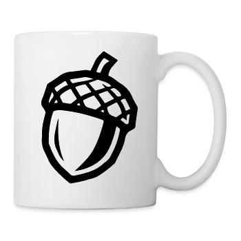 Eichel Symbol - Tasse - Weiß - Rechts