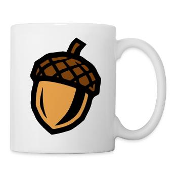 Eichel Symbol - Tasse - Weiß - Rechts