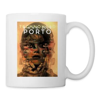 Porto Techno Festival  – Glitchkunst - Tasse - Weiß - Rechts