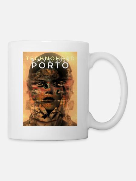 Porto Techno Festival – Glitchkunst - Tasse - Weiß