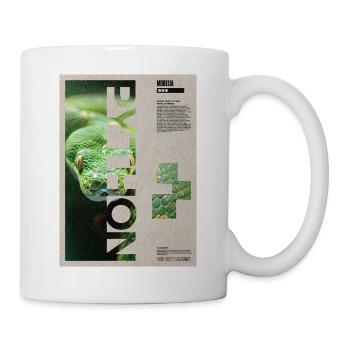 Green Tree Python Porträt - Tasse - Weiß - Rechts