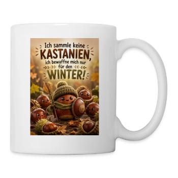 Kastanienhelden für den Winter - Tasse - Weiß - Rechts