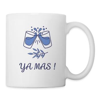 Yamas griechische Jubel klirren Ouzo-Gläser - Tasse - Weiß - Rechts