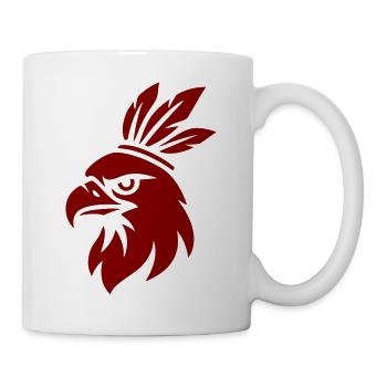 Adler mit traditionellem minimalistischem Wappen - Tasse - Weiß - Rechts