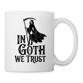 Gothic Grim Reaper Trust Motto - Tasse - Weiß - Rechts