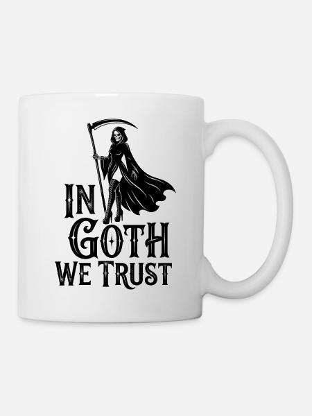 Gothic Grim Reaper Trust Motto - Tasse - Weiß