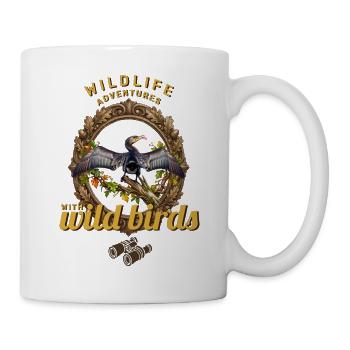 Wildvögel Abenteuer Rahmen mit Kormoran Fotograf - Tasse - Weiß - Rechts
