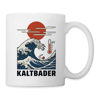 Eisbaden T-Shirt, Kaltbader Shirt Eisduschen Kalt - Tasse - Weiß - Rechts