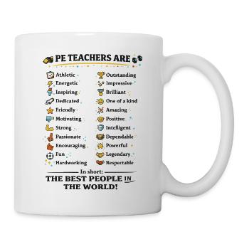  Sportlehrer, Sporttrainer, Wertschätzungswoche, - Tasse - Weiß - Rechts