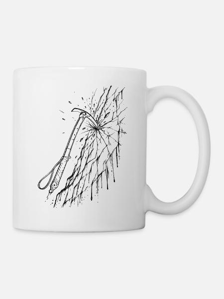 Eisklettern - Tasse - Weiß