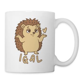 Igel egal igal - Tasse - Weiß - Rechts