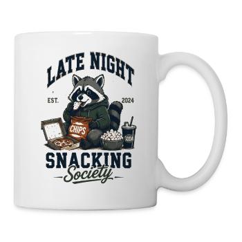 Late Night Snacking Society Waschbär - Tasse - Weiß - Rechts