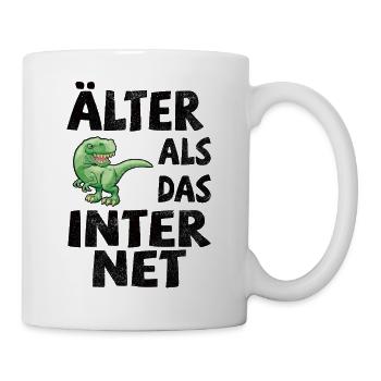 Älter als das Internet - Dino - Tasse - Weiß - Rechts