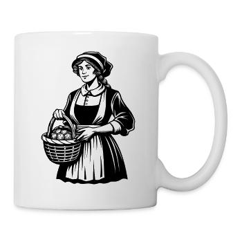 Bauernmädchen - Tasse - Weiß - Rechts