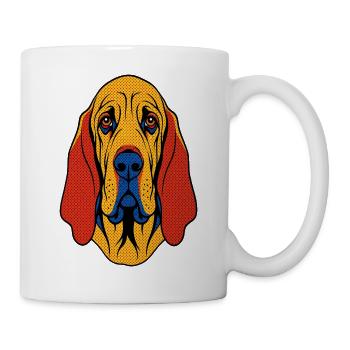 Bluthund - Tasse - Weiß - Rechts