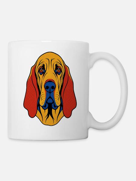 Bluthund - Tasse - Weiß