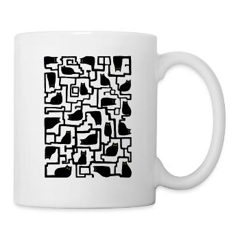 Katzen Labyrinth - Tasse - Weiß - Rechts