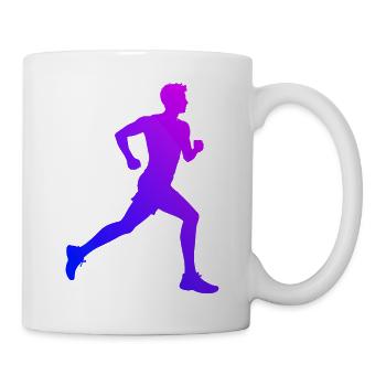 Geschenkidee für einen Running mit Running - Tasse - Weiß - Rechts
