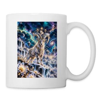Kosmischer Steinbock im Sternmeer - Tasse - Weiß - Rechts