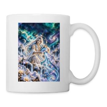 Wassermann mit Sternenstrahl - Tasse - Weiß - Rechts