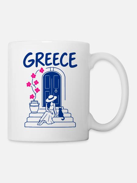 Griechischer Sommer - Tasse - Weiß