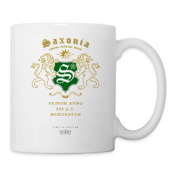 Saxonia Wappen Löwen-Emblem - Tasse - Weiß - Rechts