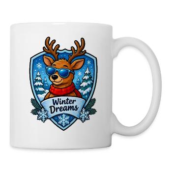 Winterträume Reh im Schnee - Tasse - Weiß - Rechts