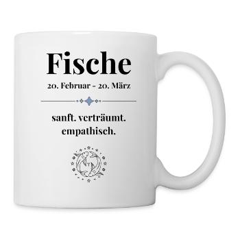 Fische Sternzeichen Eigenschaften - Tasse - Weiß - Rechts