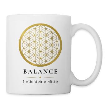 Blume des Lebens – Lebensblume & Heilige Geometrie - Tasse - Weiß - Rechts