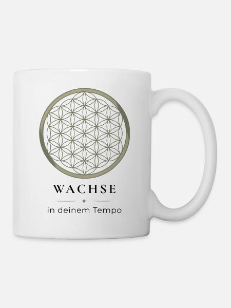 Blume des Lebens – Lebensblume & Heilige Geometrie - Tasse - Weiß