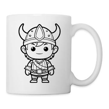 Niedlicher Wikinger - Tasse - Weiß - Rechts