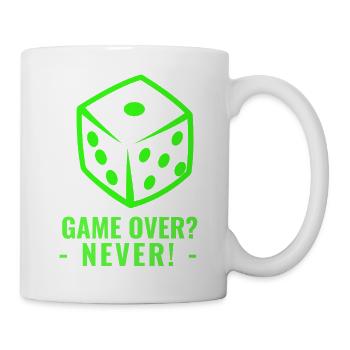 GAME OVER? - NEVER! - Tasse - Weiß - Rechts