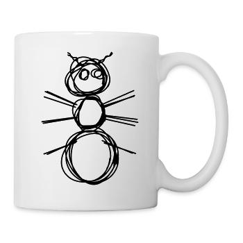 Ameise handgezeichnet - Tasse - Weiß - Rechts