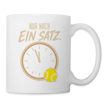  Nur noch ein Satz Retro Tennis Spruch Vintage - Tasse - Weiß - Rechts