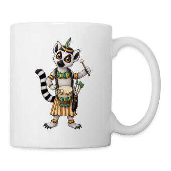 Katta Trommler Rhythmus der Wildnis - Tasse - Weiß - Rechts
