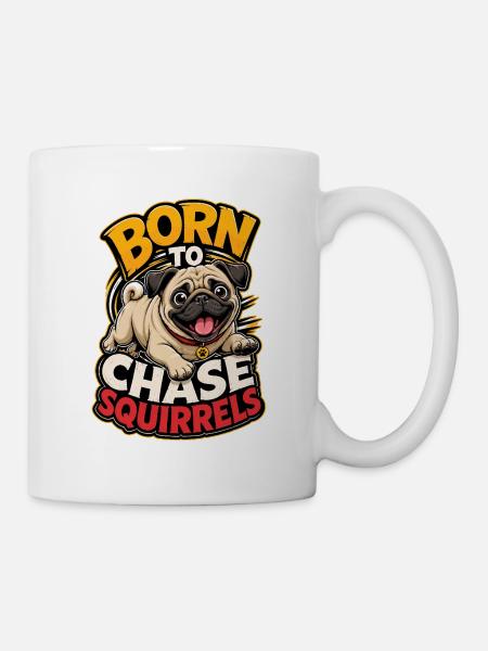 Mops - Tasse - Weiß
