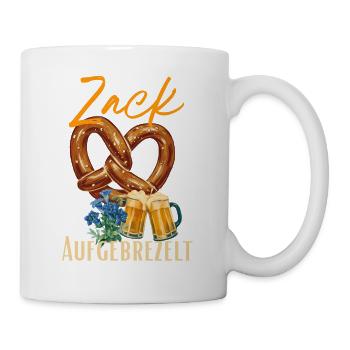 Aufgebrezelt  - Tasse - Weiß - Rechts