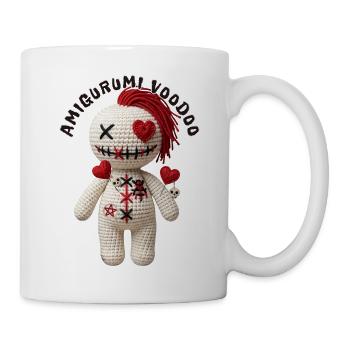 Amigurumi-Voodoo-Puppe mit Herz - Tasse - Weiß - Rechts