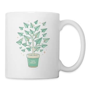 Papierflugbaum Origami - Tasse - Weiß - Rechts