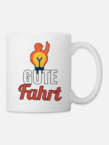 Motorrad Gute Fahrt Spruch - Tasse - Weiß