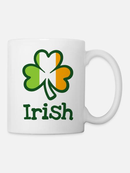 Irisches Kleeblatt - Tasse - Weiß