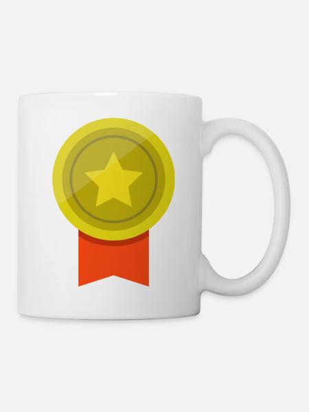 Medaille - Tasse - Weiß