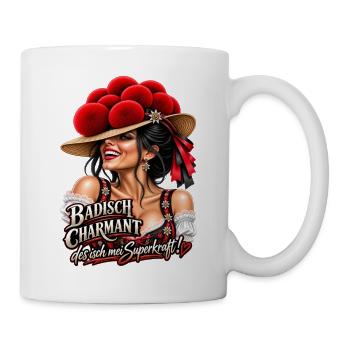Badisch Charmant – Mei Superkraft - Tasse - Weiß - Rechts