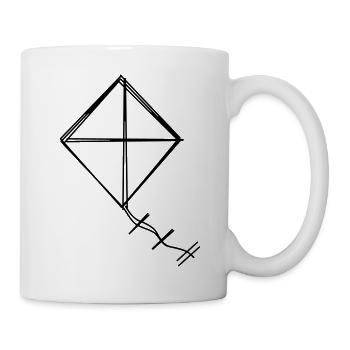 Herbstdrachen handgezeichnet - Tasse - Weiß - Rechts