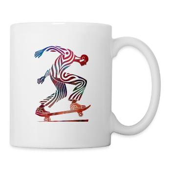 Tribal Skateboard Colorful - Tasse - Weiß - Rechts