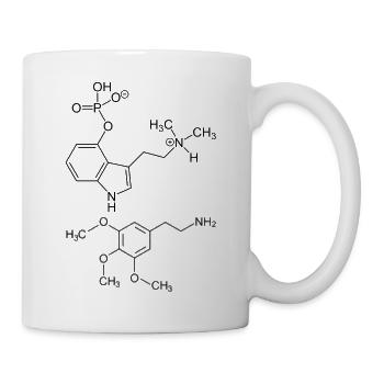 Psilocybin- und Meskalinmoleküle - Tasse - Weiß - Rechts