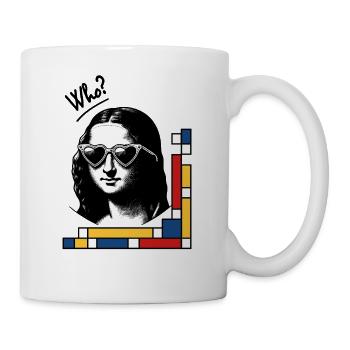 Mona Lisa mit Mondrian-Brille - Tasse - Weiß - Rechts