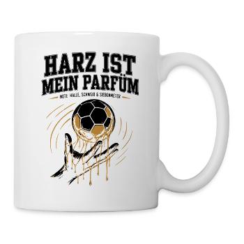 Handballer Geschenk – Harz statt Parfüm - Tasse - Weiß - Rechts